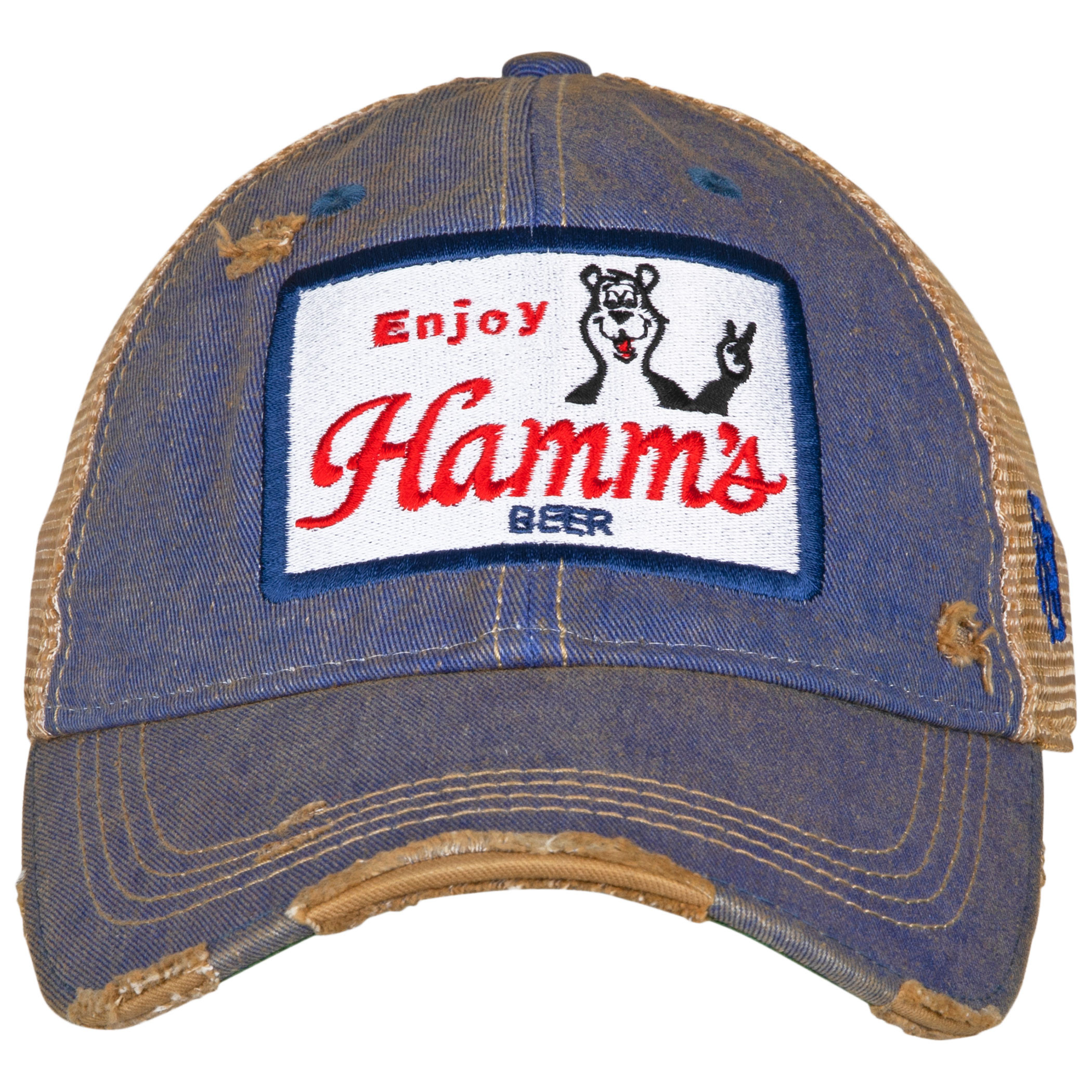 Hamm's Beer Bear Vintage Mesh Trucker Snapback Hat